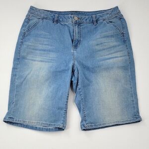 Lane Bryant Sky Blue Denim Shorts Stretch